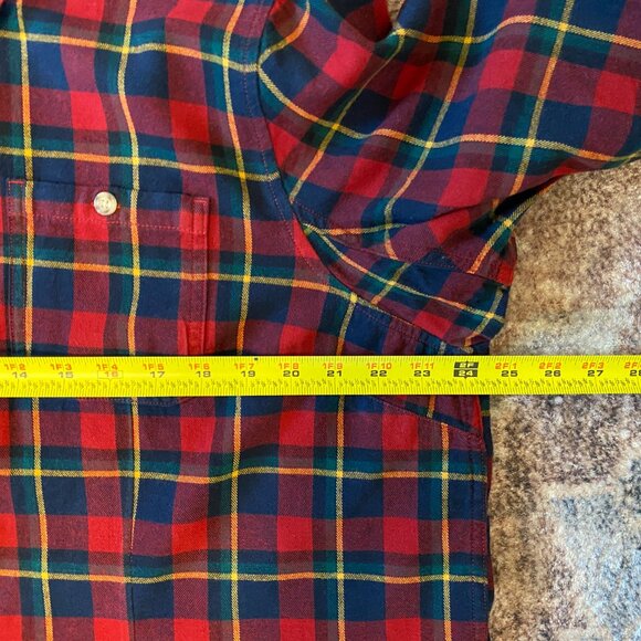Duluth Trading Co Women's L/S Red Plaid Free Swinging Flannel Shirt Top: XXL/2XL - Picture 7 of 9
